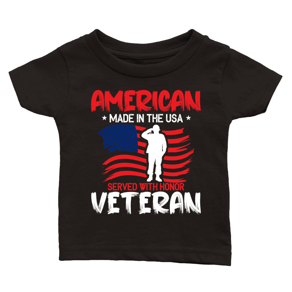 American made in the usa served with honor veteran Classic Baby Crewneck T-shirt
