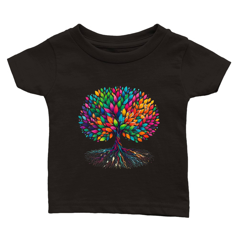 Colorful Tree Yoga Classic Baby Crewneck T-shirt