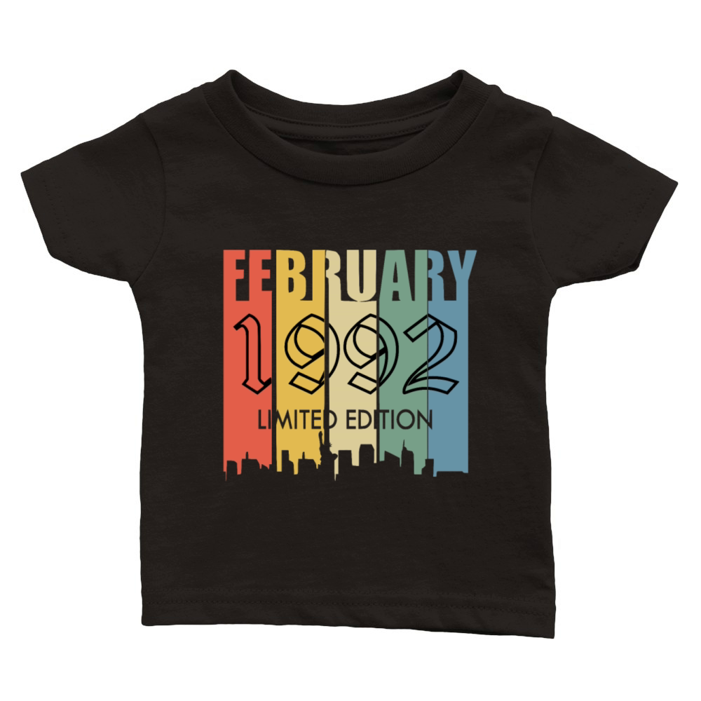 February 1992 year vintage saying Classic Baby Crewneck T-shirt