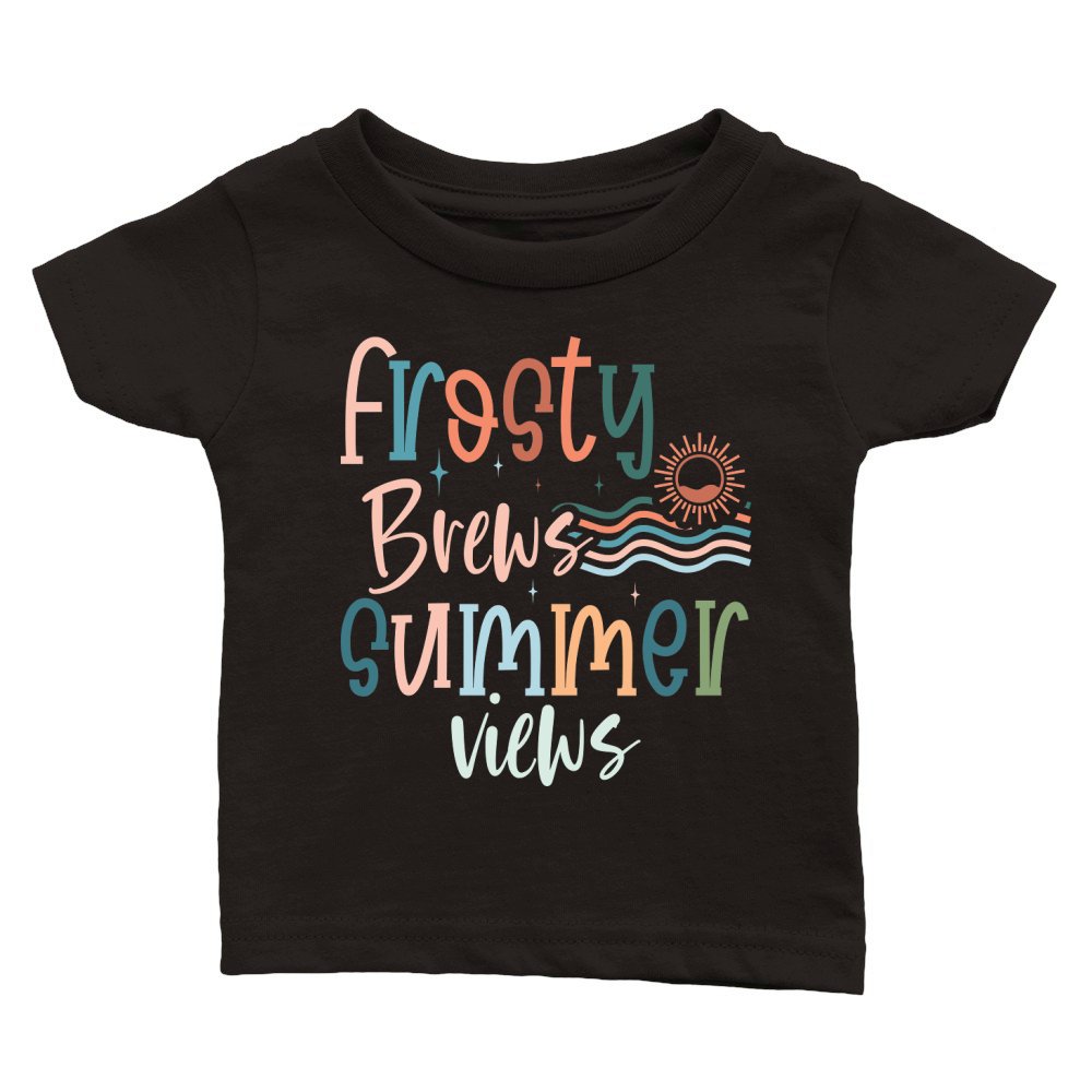 Frosty brews summer views Classic Baby Crewneck T-shirt