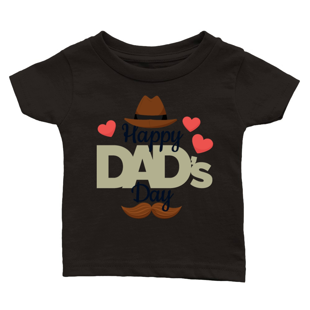 Happy Fathers Day Classic Baby Crewneck T-shirt