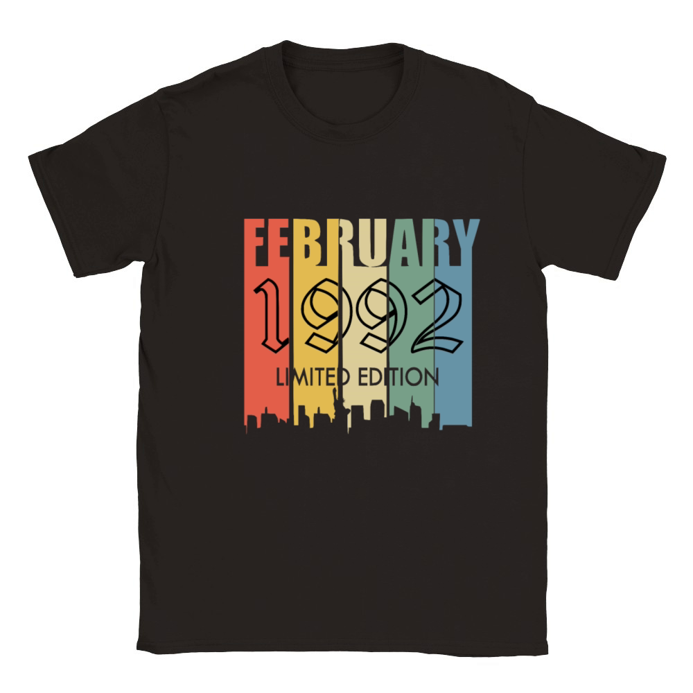 February 1992 year vintage saying Classic Kids Crewneck T-shirt