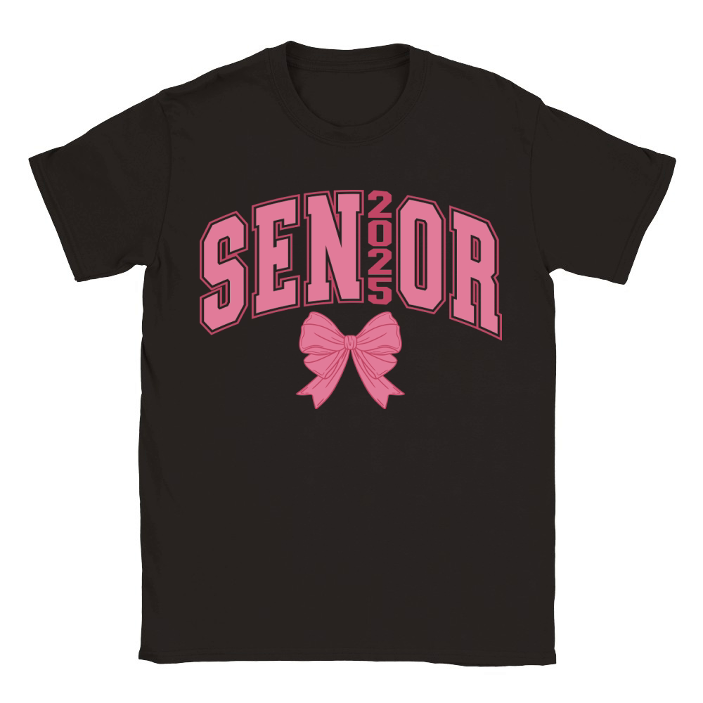 Senior2025 Bow2 Classic Kids Crewneck T-shirt