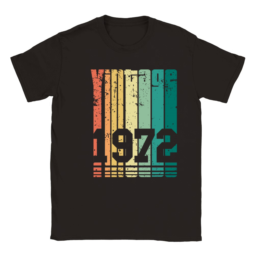 Vintage 1972 50th Birthday Fiftieth Gift Classic Kids Crewneck T-shirt