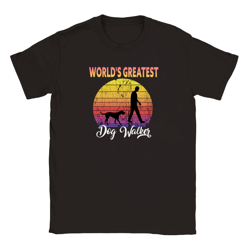 Worlds Greatest Dog Walker Classic Kids Crewneck T-shirt