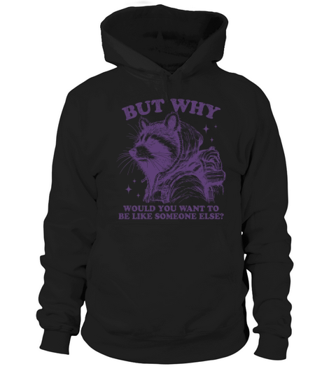 Inspirational Self Love Raccoon L Violet Hoodie Unisex