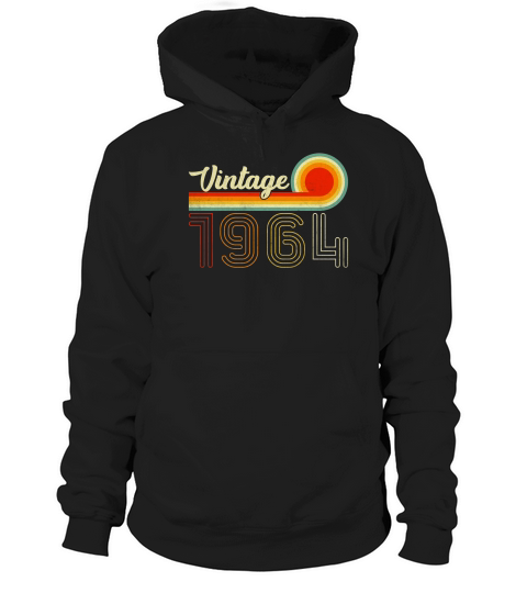 Vintage Born In 1964 Retro Hoodie Unisex