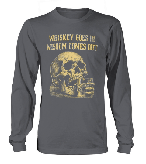 Skull Whiskey Goes In D Yellow GR Long sleeved Unisex