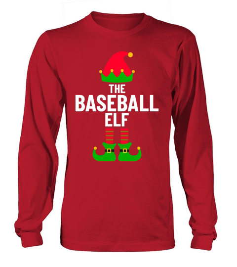 The Baseball Elf Christmas Long sleeved Unisex