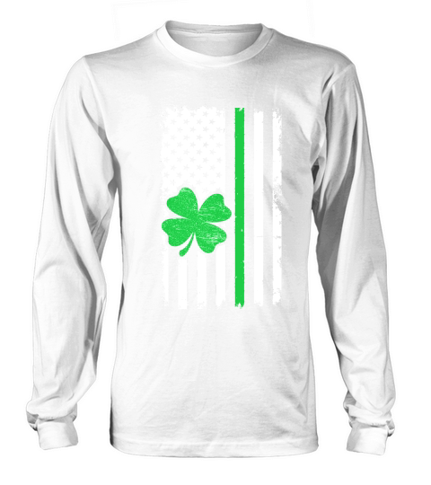 Vintage American Flag St. Patricks Day Long sleeved Unisex