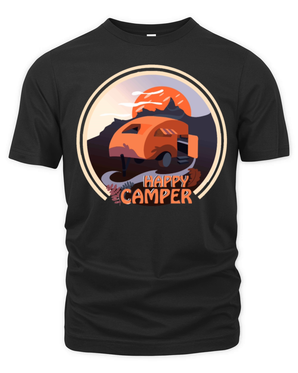camping Vintage Happy Camper rv Organic Unisex T-shirt