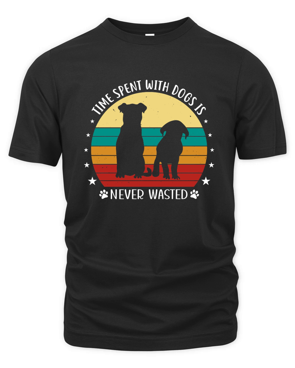 Time Spent With Dogs is Never Wasted Organic Unisex T-shirt