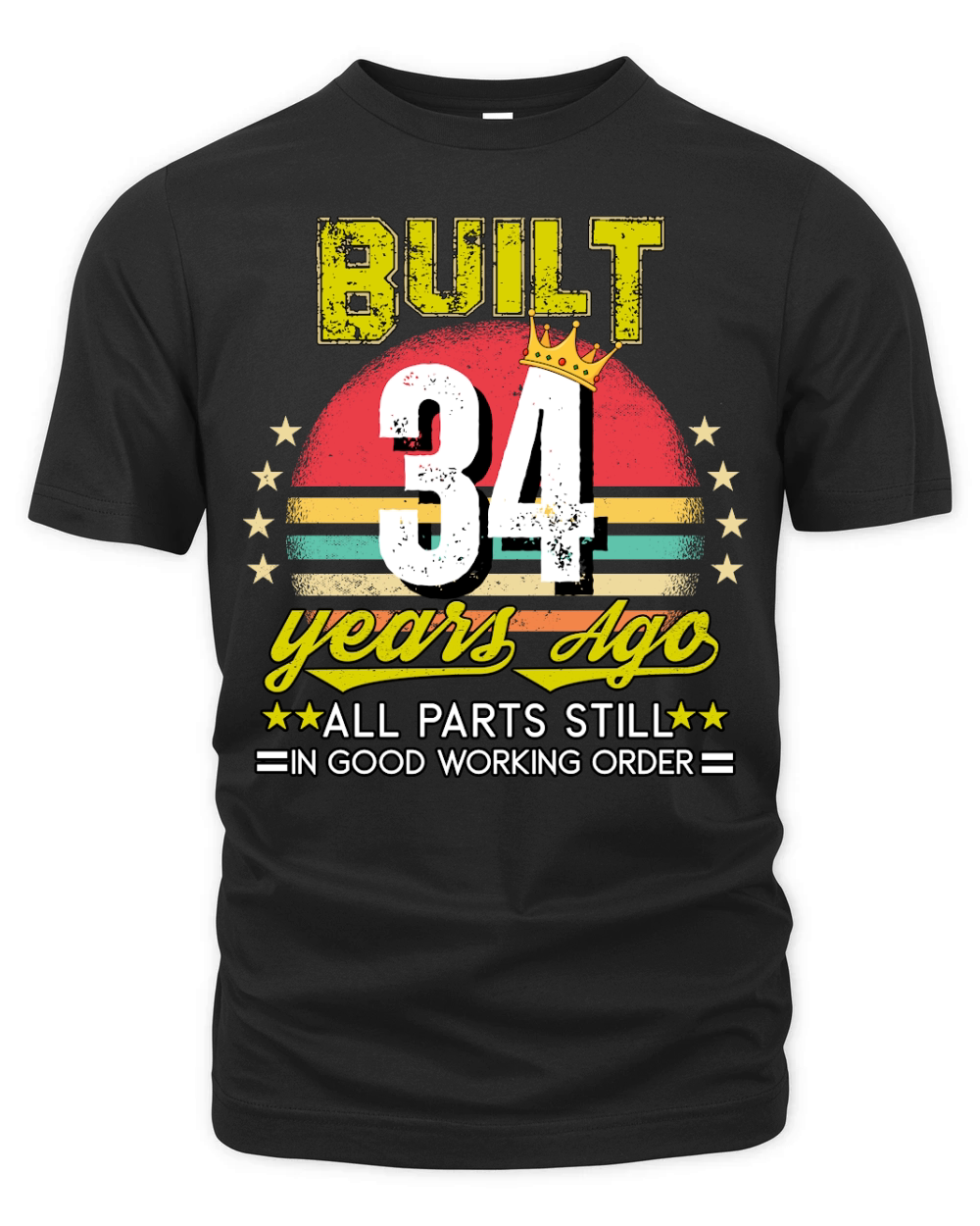 Vintage Birthday 34 Organic Unisex T-shirt