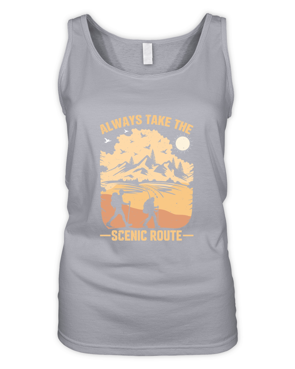 ALWAYS TAKE THE SCENIC ROUTE Organic Women's Tank Top