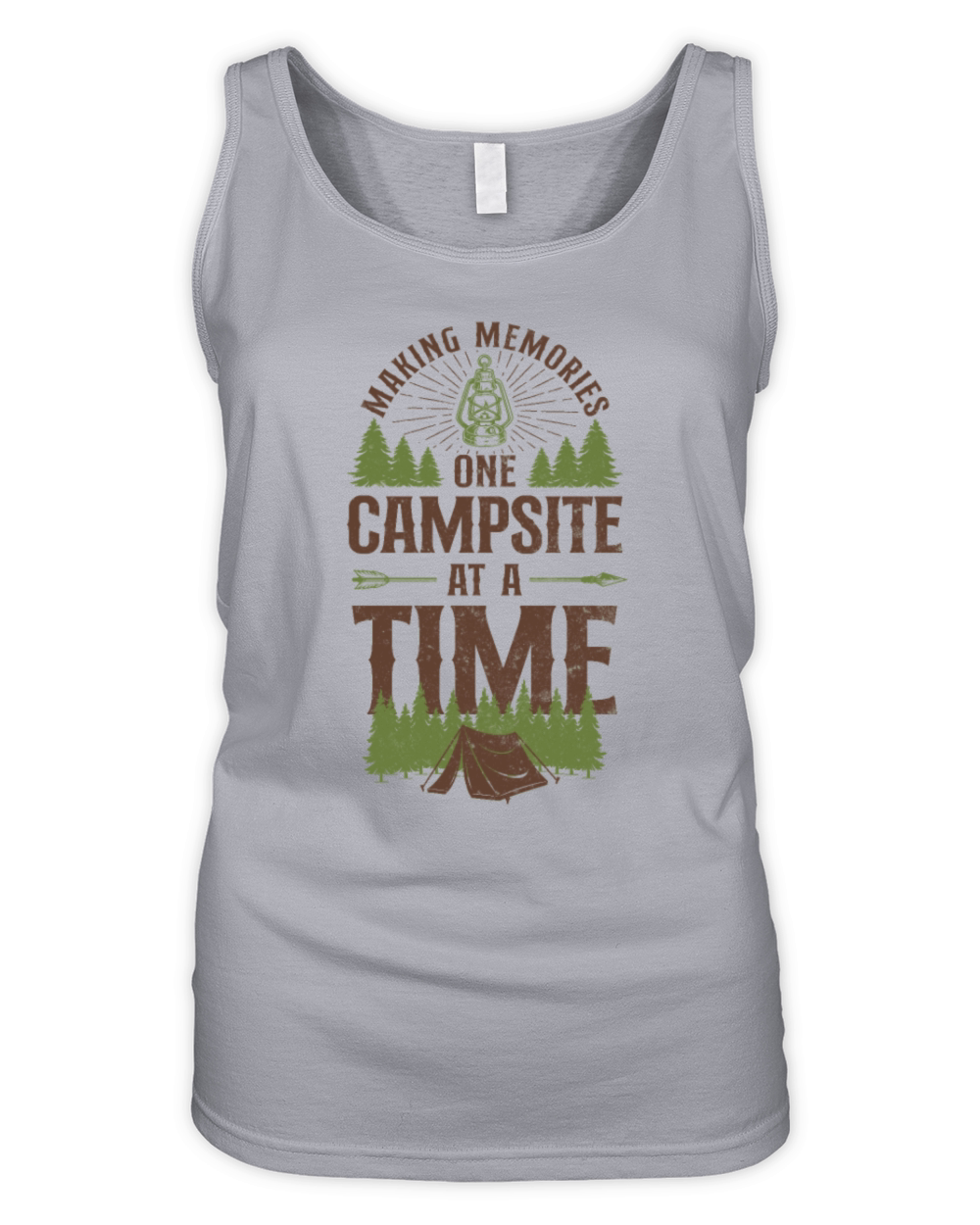 Camping Tent Making Memories One Organic Women's Tank Top