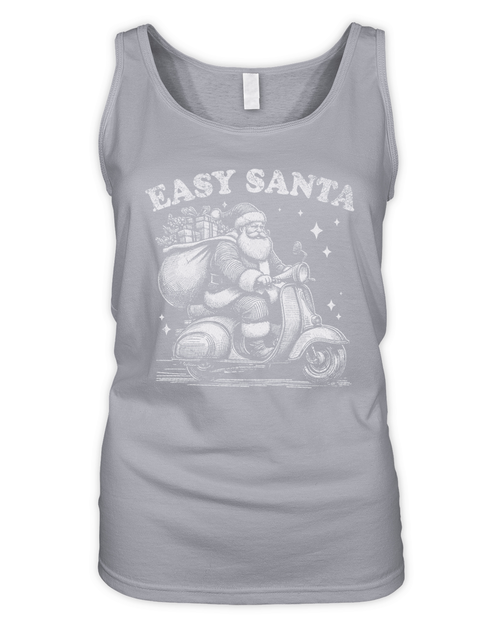 Easy Santa Riding Scooter D White GR Organic Women's Tank Top