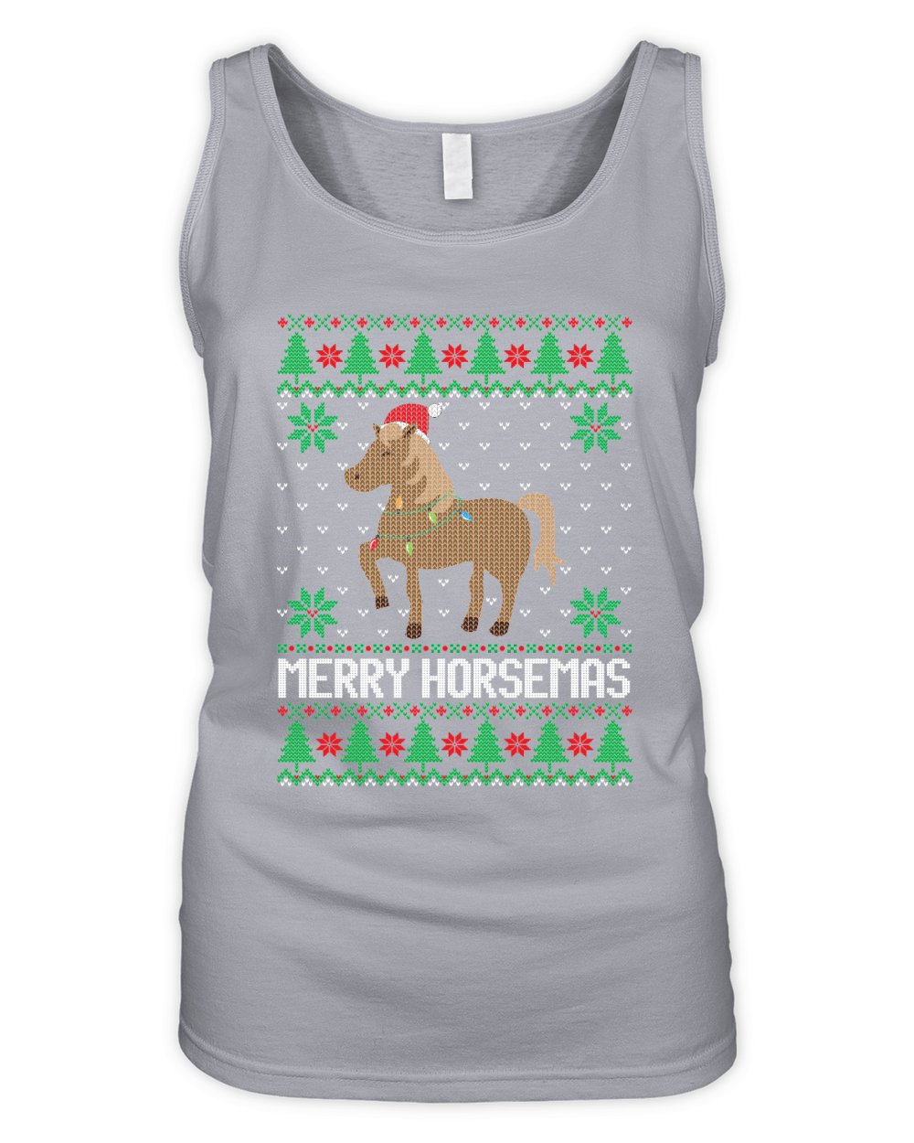 Merry Horsemas ugly Christmas Organic Women's Tank Top