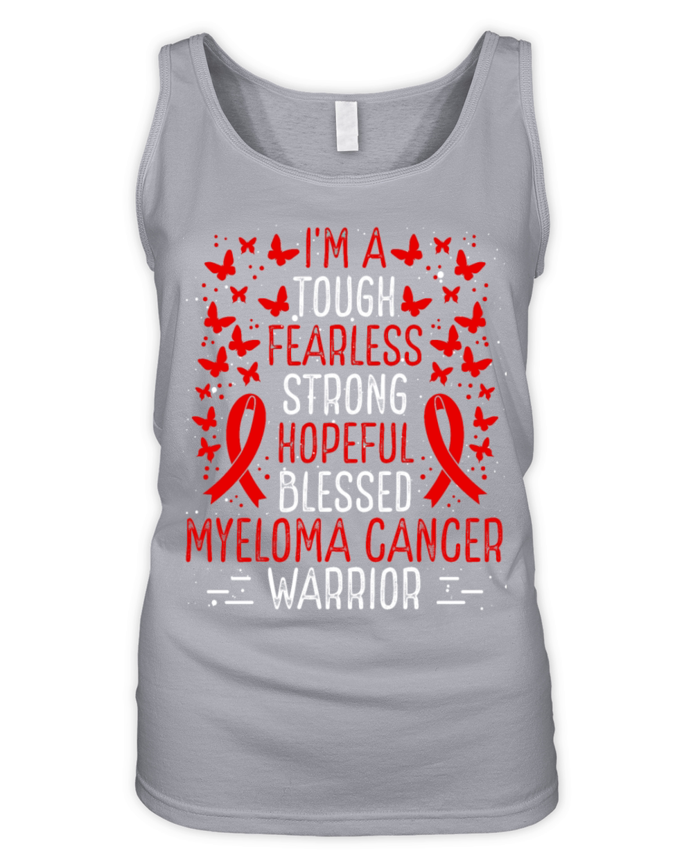 Myeloma Cancer Awareness Ribbon Cancer Warrior Organic Women's Tank Top