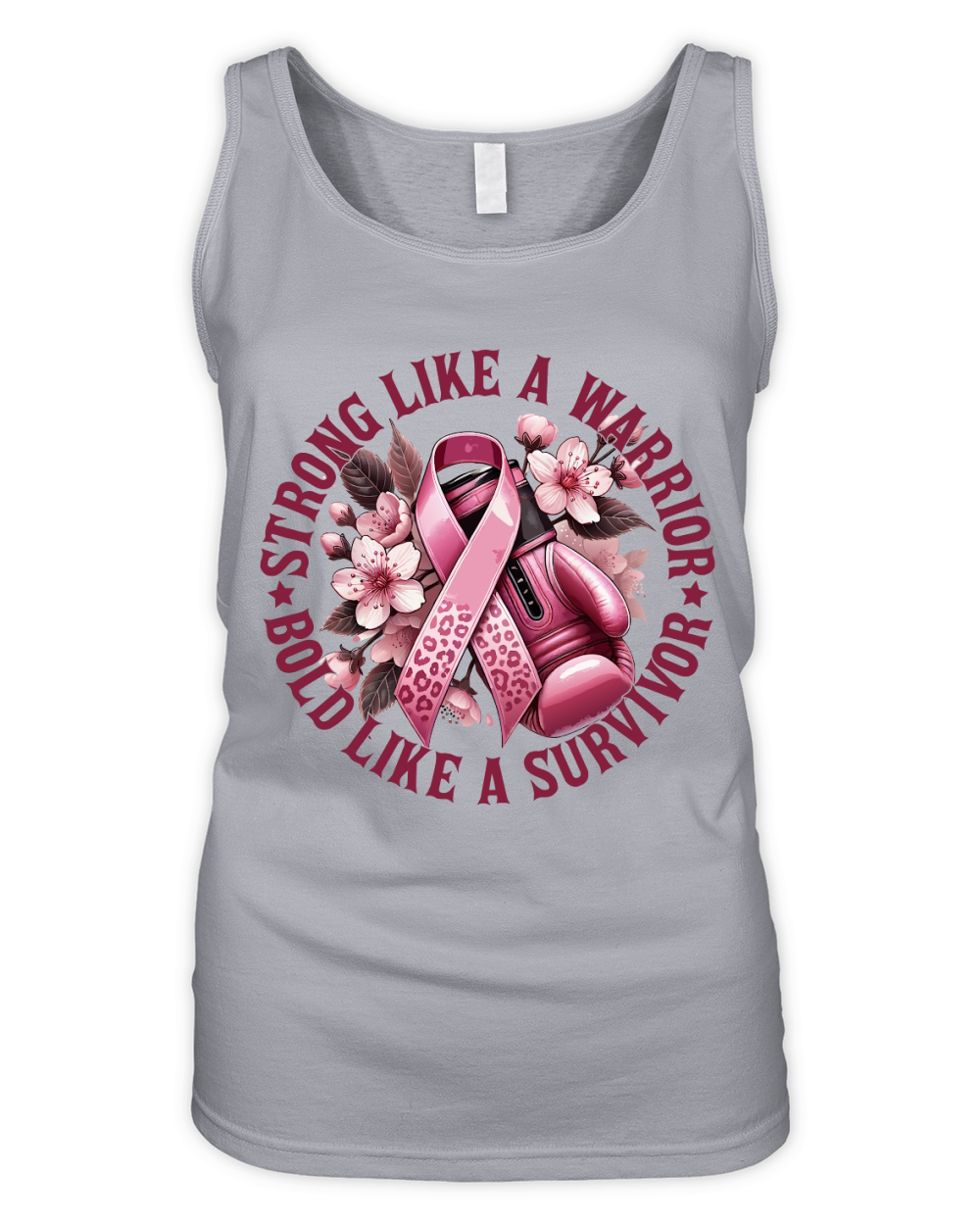 Strong Like a Warrior Bold Like A Survivor Organic Women's Tank Top
