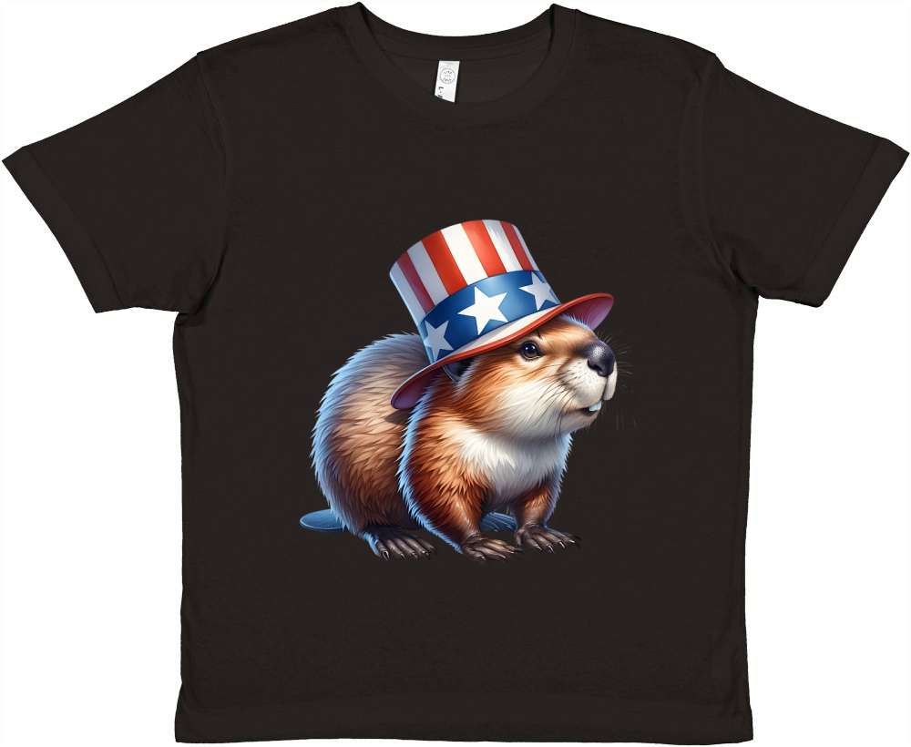 beaver e Premium Kids Crewneck T-shirt