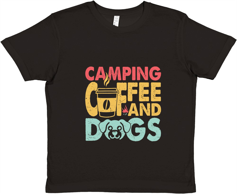 Camping coffee and gogs Premium Kids Crewneck T-shirt