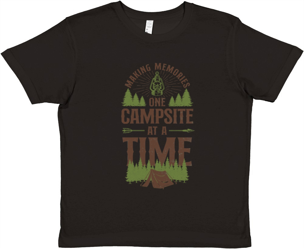 Camping Tent Making Memories One Premium Kids Crewneck T-shirt