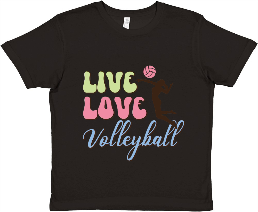 Live Love volleyball Premium Kids Crewneck T-shirt