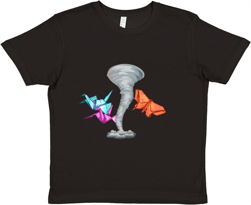 Origami Tornado Premium Kids Crewneck T-shirt