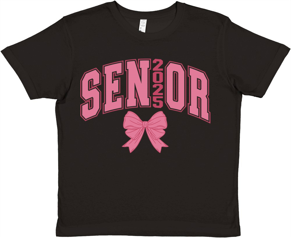 Senior2025 Bow2 Premium Kids Crewneck T-shirt