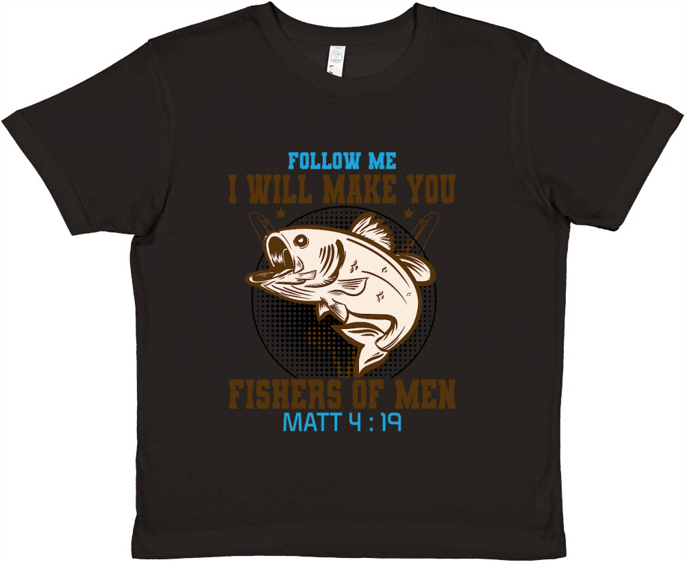 Vintage Fishers of Men,Christian Premium Kids Crewneck T-shirt
