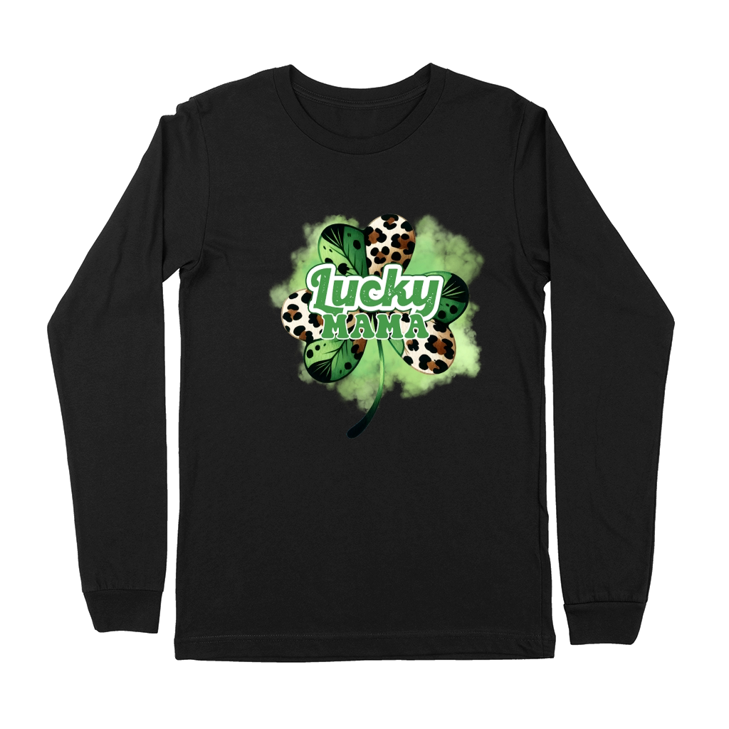 Lucky Mama Leopard St. Patricks Premium Long Sleeve