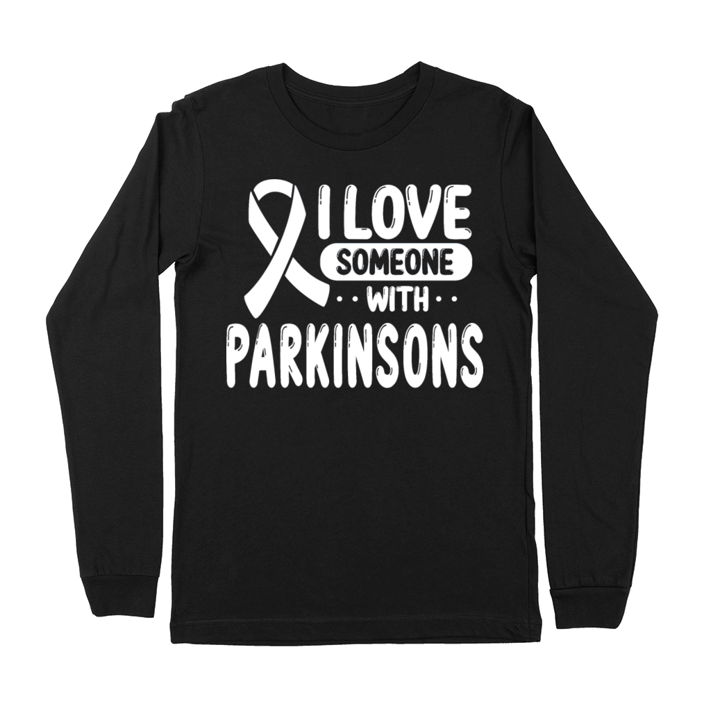 Parkinson Awareness I love White Ribbon Premium Long Sleeve