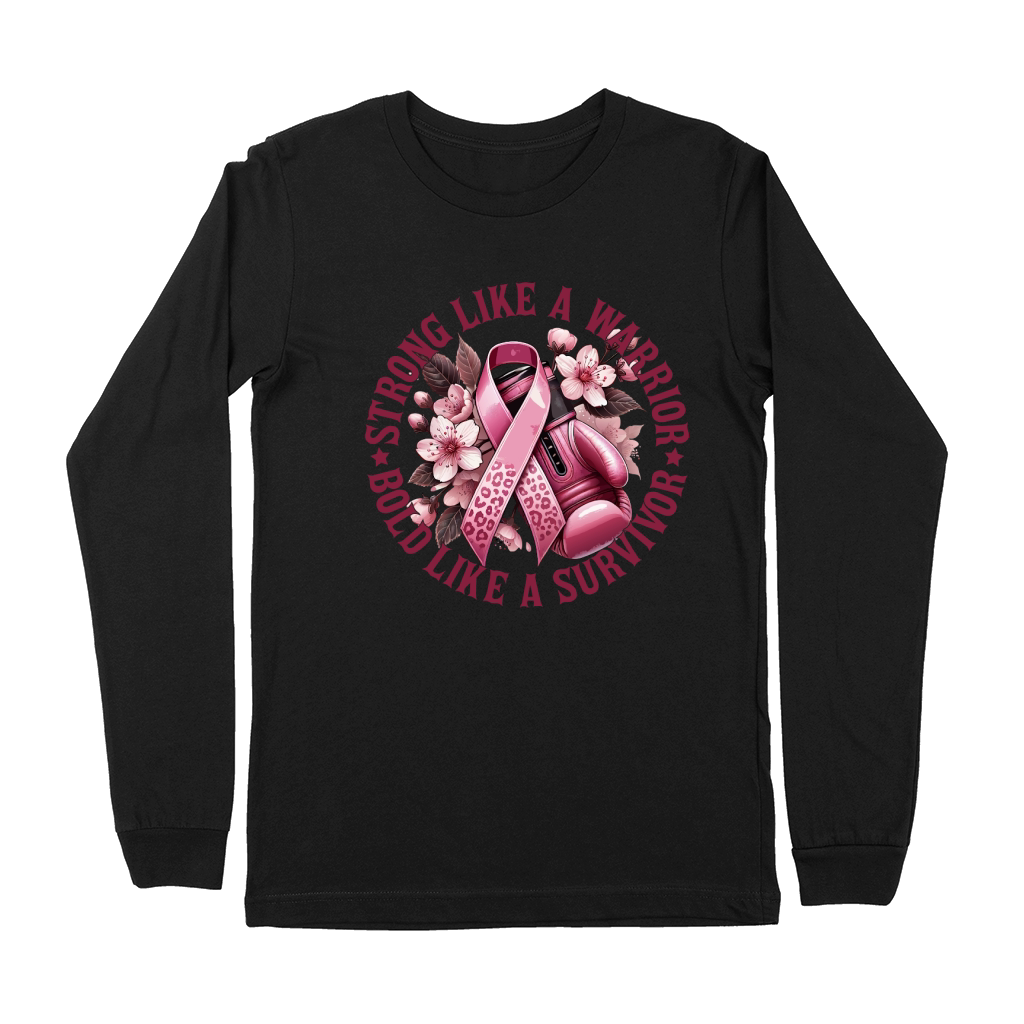 Strong Like a Warrior Bold Like A Survivor Premium Long Sleeve