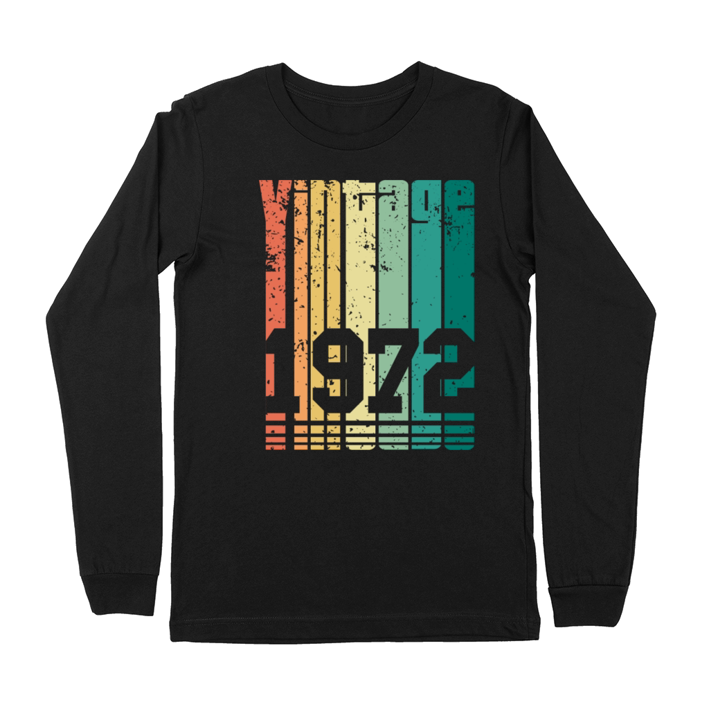 Vintage 1972 50th Birthday Fiftieth Gift Premium Long Sleeve