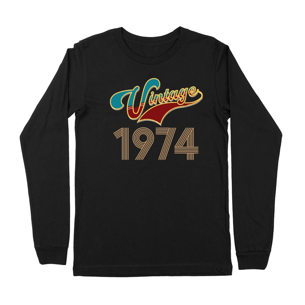 Vintage 1974 Birthday Premium Long Sleeve