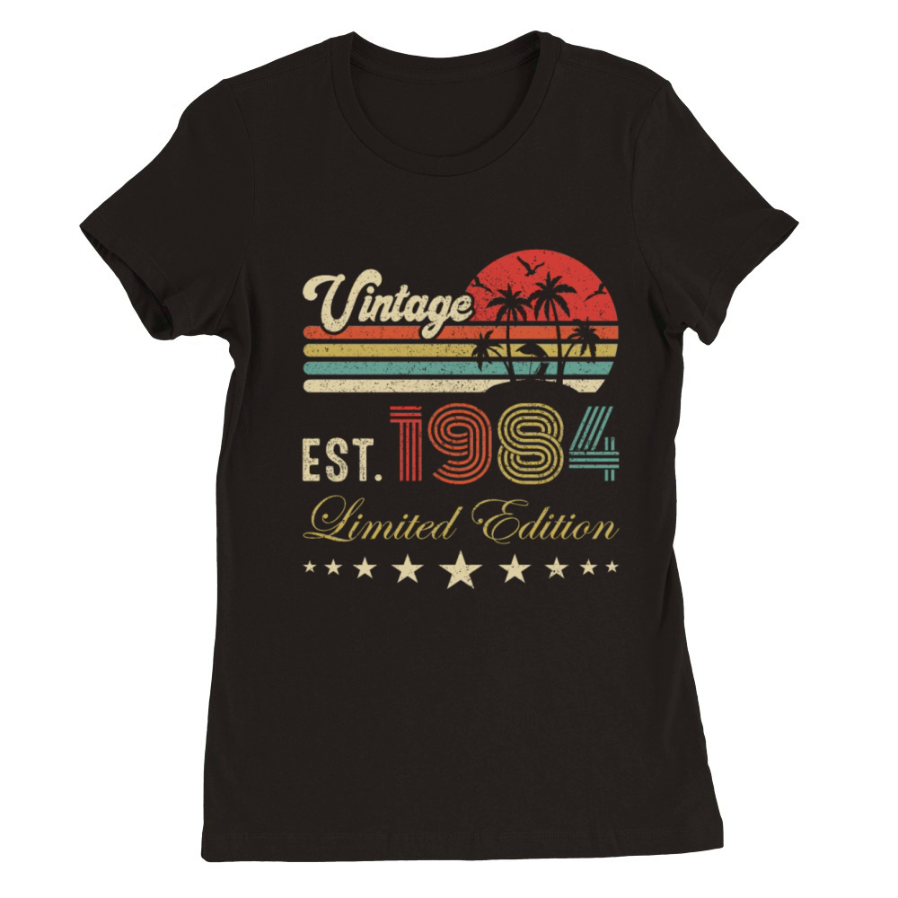 37th birthday vintage limited edition 37 birthday Premium Womens Crewneck T-shirt