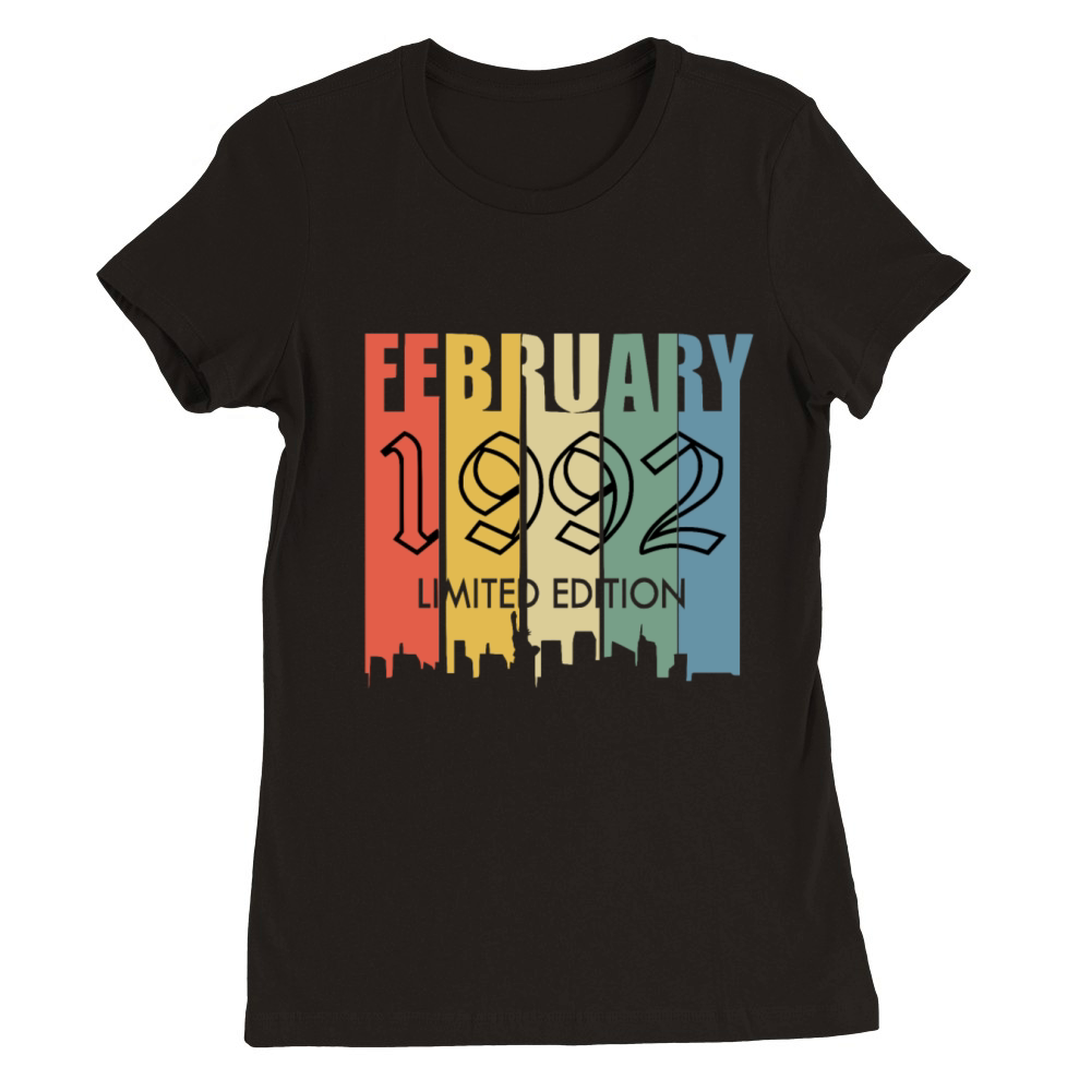 February 1992 year vintage saying Premium Womens Crewneck T-shirt