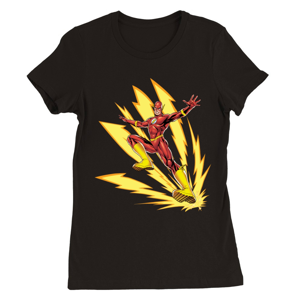 Justice League The Flash Premium Womens Crewneck T-shirt