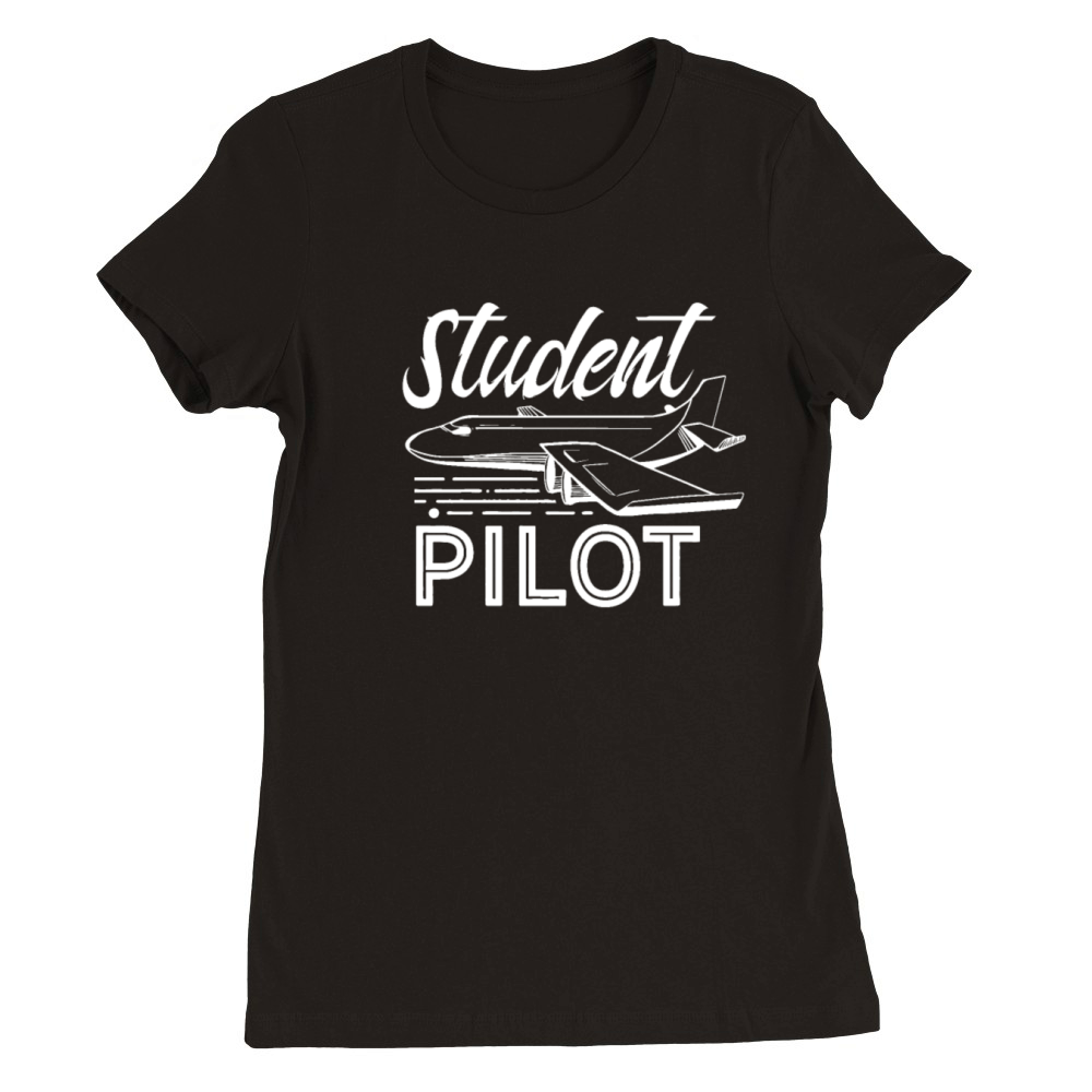 Student Pilot Aviation Airplane Aviator Premium Womens Crewneck T-shirt