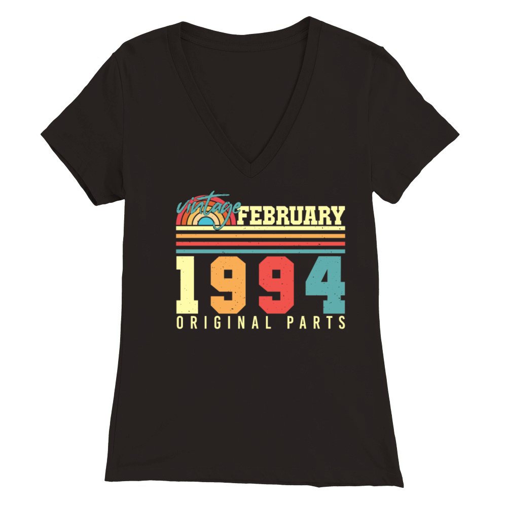 Gift Idea Vintage February 1994 Premium Womens V-Neck T-shirt