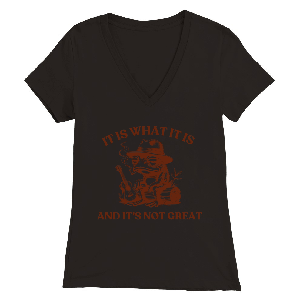 It is what it is and its not great Graphics 08 Premium Womens V-Neck T-shirt