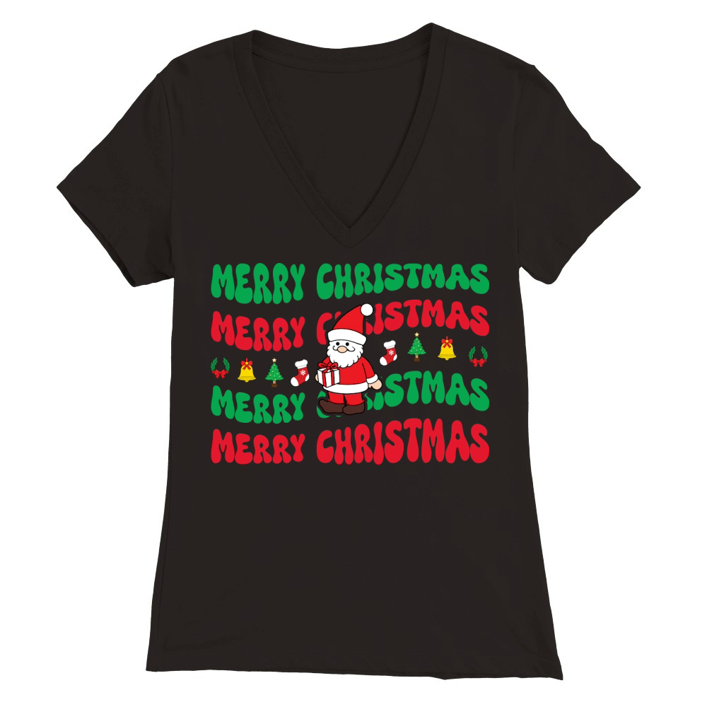 MERRY CHRISTMAS 7 Premium Womens V-Neck T-shirt