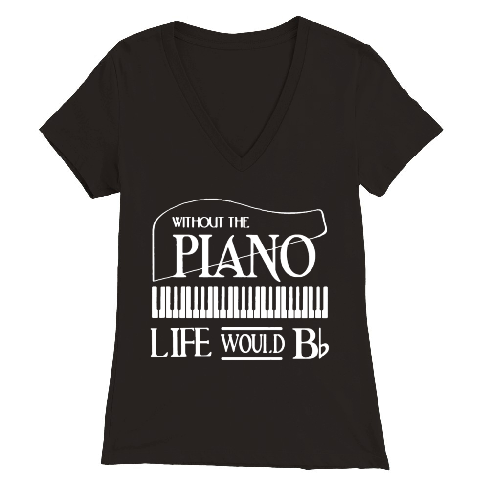 Piano Shirt Premium Womens V-Neck T-shirt