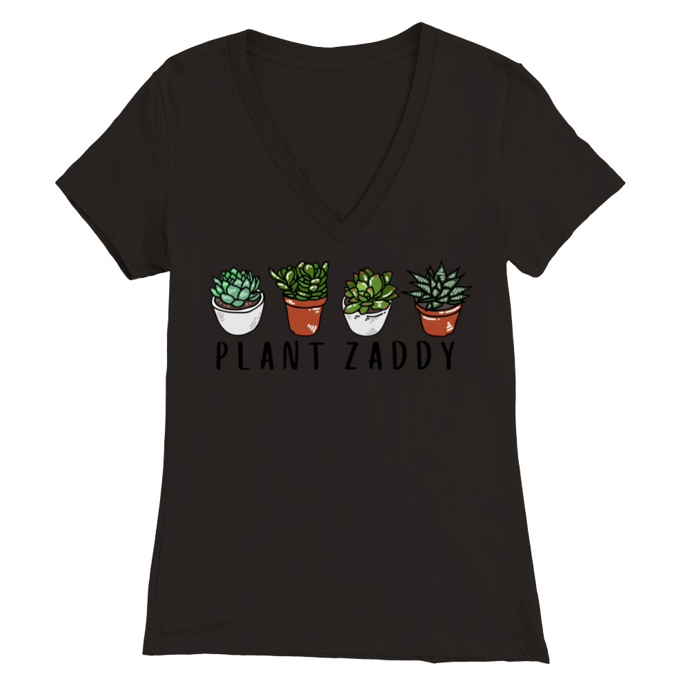 Plant Zaddy Colorful Premium Womens V-Neck T-shirt