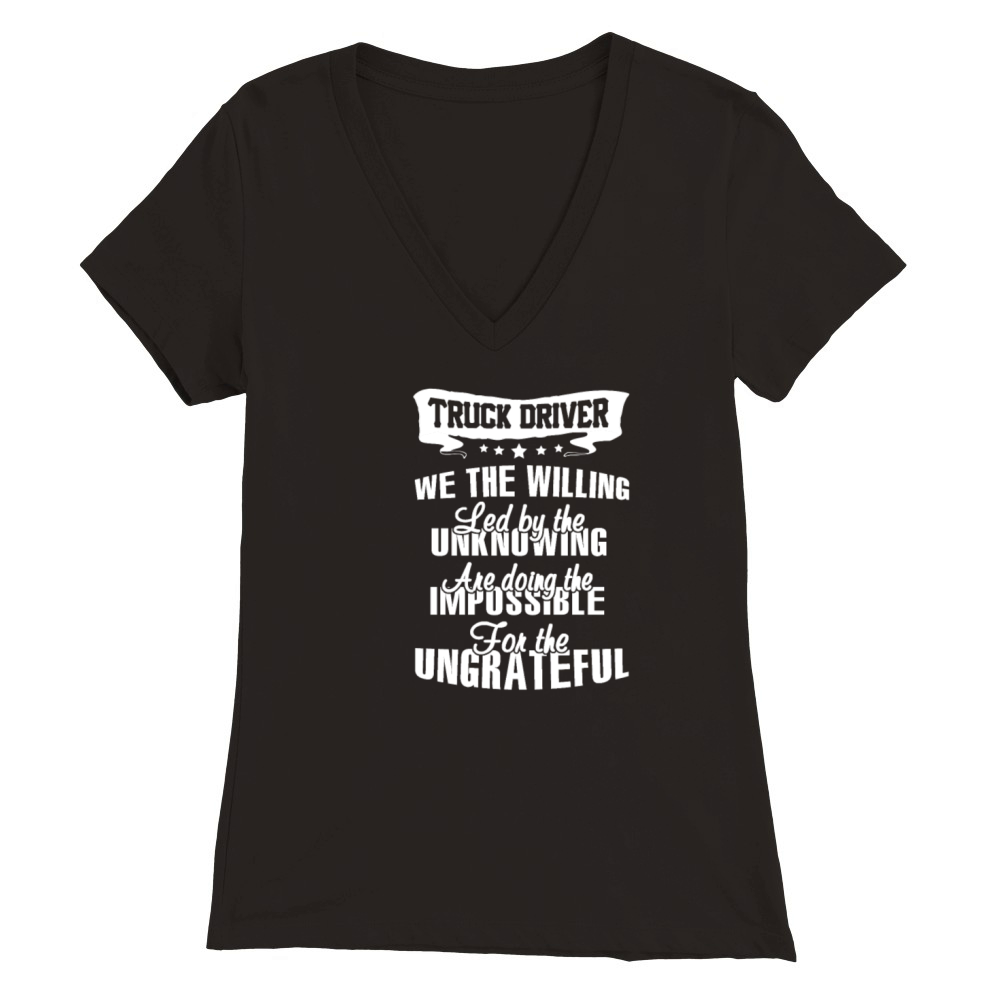 truck driver Premium Womens V-Neck T-shirt