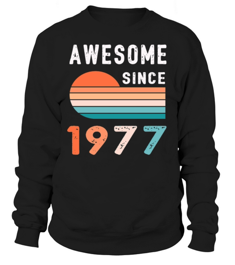1977 Birthday Retro Vintage Gift Sweatshirt Unisex