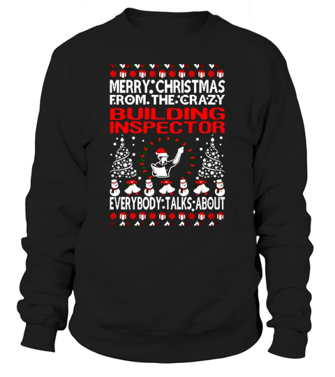 Merry Christmas Building Inspector Ugly Sweatshirt Unisex