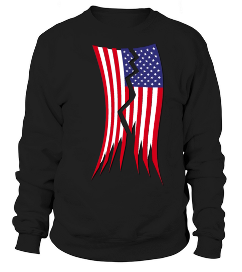 Torn USA Flag of the United States I have a dream Sweatshirt Unisex