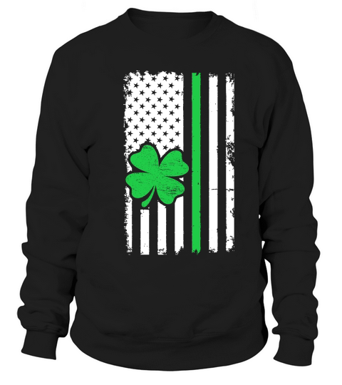 Vintage American Flag St. Patricks Day Sweatshirt Unisex