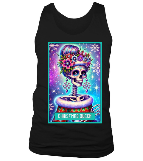 4.Christmas Skeleton Taro Cards Bundle Tank Top Unisex
